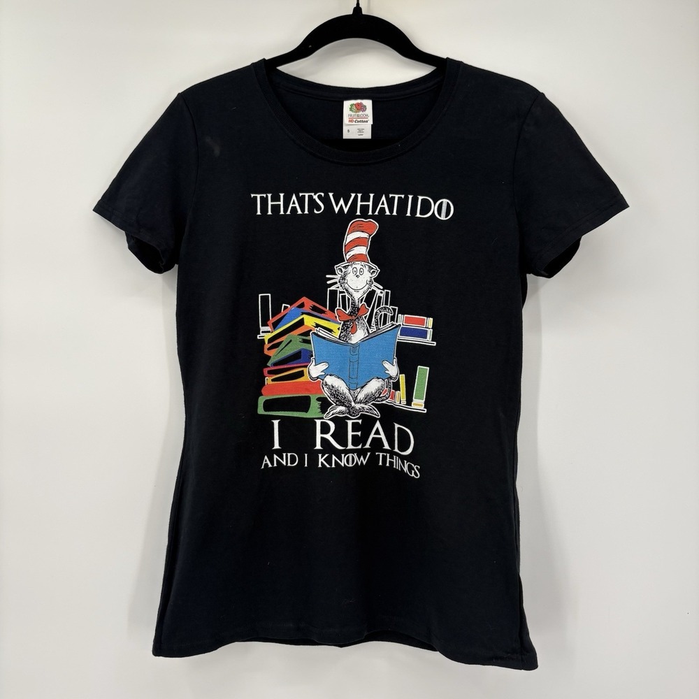 Dr Seuss Graphic Women's Sz S Books Cartoon Funny T Shirt